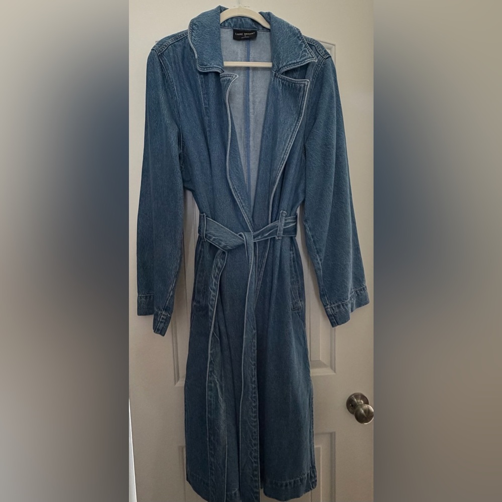 Lane Bryant Blue Denim Trench Coat